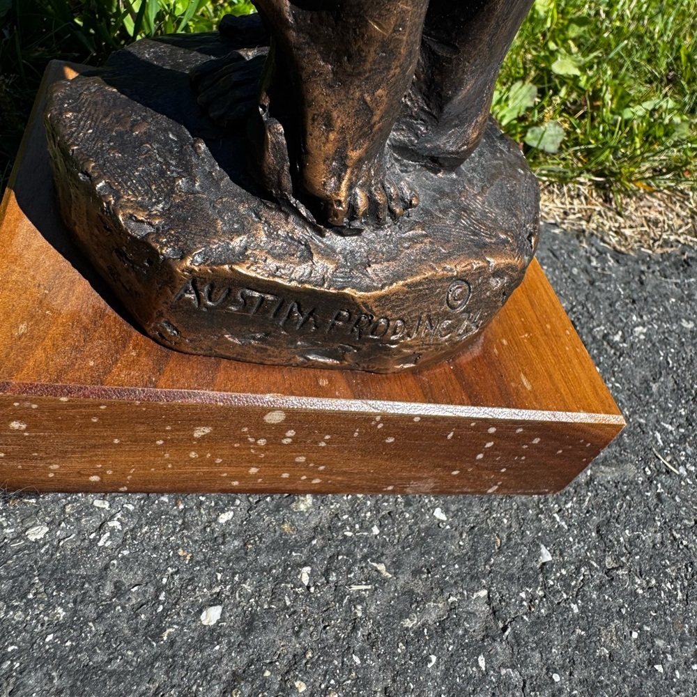 Vintage Austin Production 1974 Bronze Couple Sculpture Passion Kiss - Picture 6 of 11